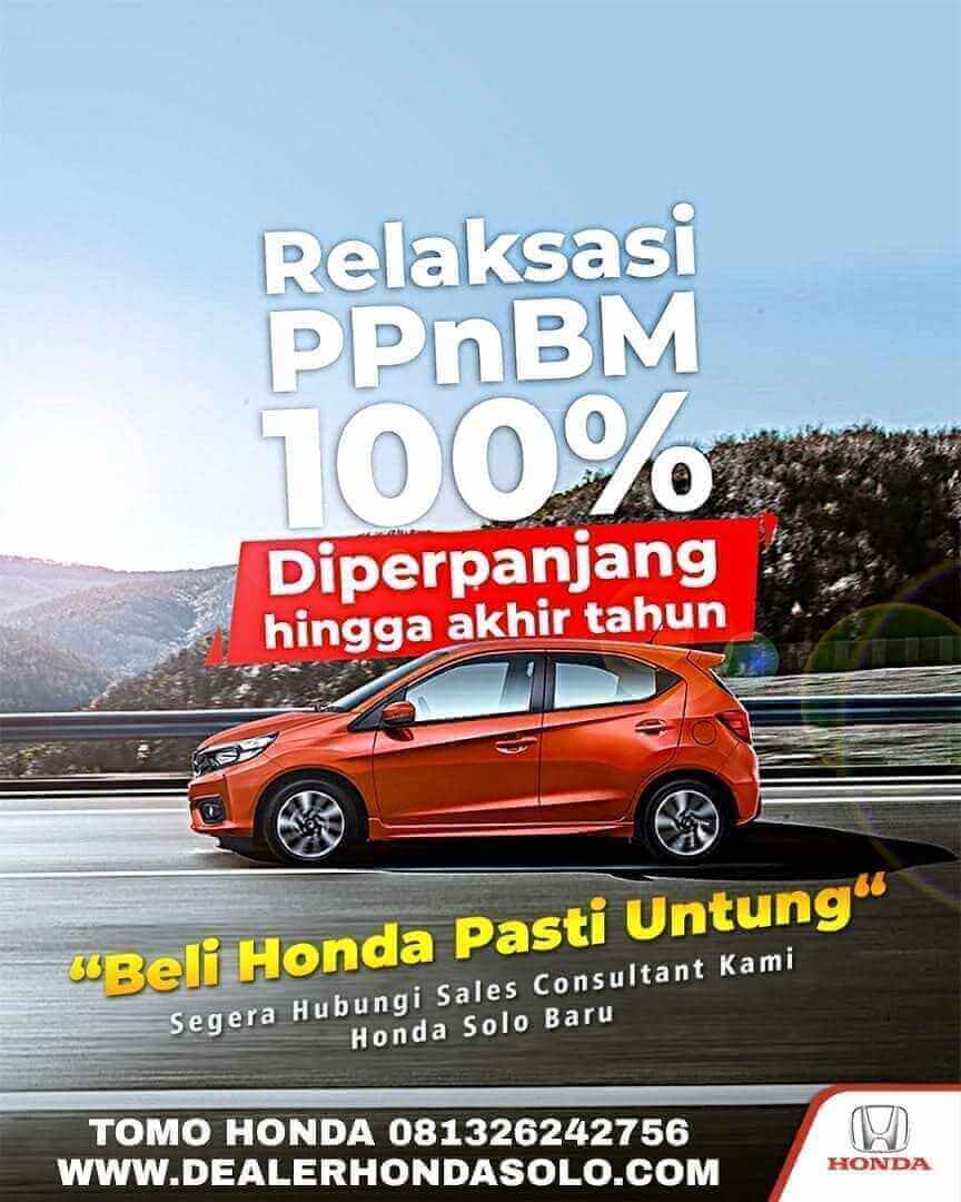Promo Beli Mobil Honda Dapatkan PPnBM 100% Di Dealer Honda Solo