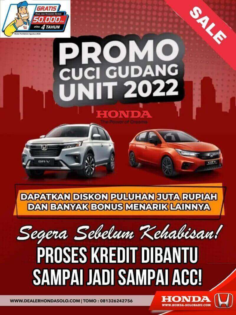 Sale Promo Cuci Gudang Unit 2022 Full Diskon Di Honda Solo